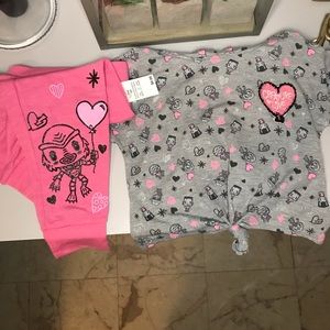 Girl toddler shirt and leggings set